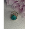 Vintage 925 Sterling Silver Turquoise Ring Size-Able