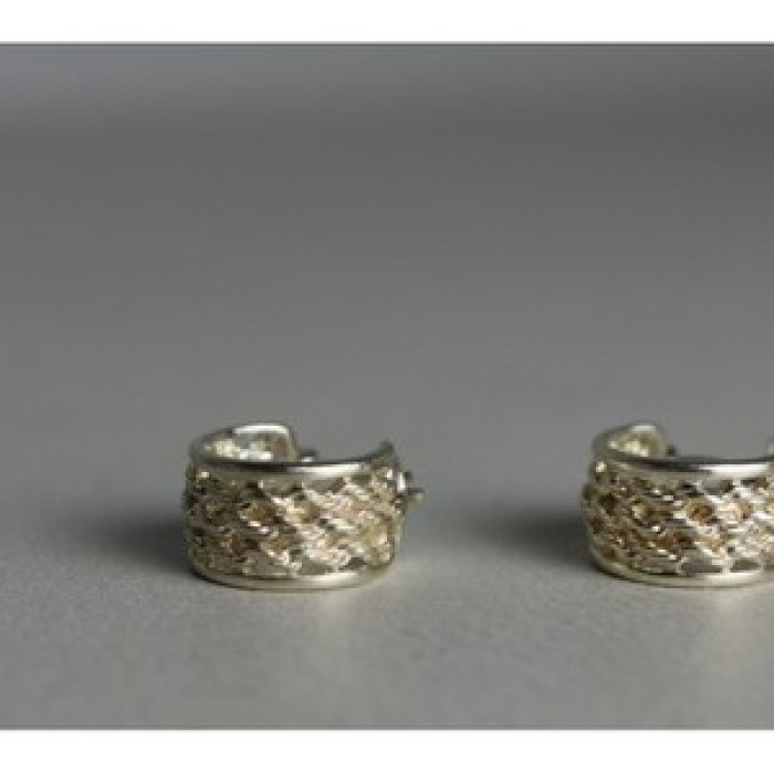 925 Sterling Silver Openwork Earrings