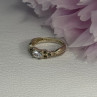 925 Sterling Silver Beryl & Marcasite Ring Size 7