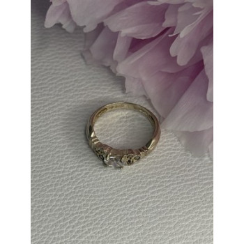 925 Sterling Silver Beryl & Marcasite Ring Size 7