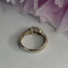 925 Sterling Silver Beryl & Marcasite Ring Size 7