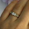925 Sterling Silver Beryl & Marcasite Ring Size 7