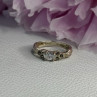 925 Sterling Silver Beryl & Marcasite Ring Size 7