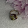 925 Sterling Silver Garnet Amethyst Citrine Peridot Ring Size 9