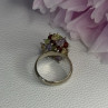 925 Sterling Silver Garnet Amethyst Citrine Peridot Ring Size 9