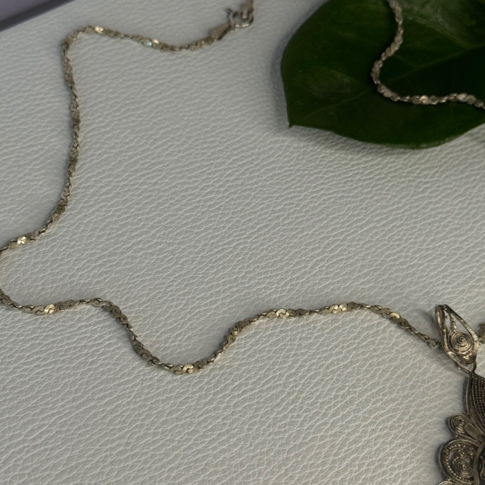 Vintage 925 Sterling Silver Necklace Length 18 Inch