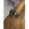 Vintage 925 Sterling Silver Garnet & Beryl Ring Size 5