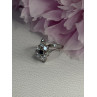 925 Sterling Silver Blue & White Sapphire Flower Ring Size 8