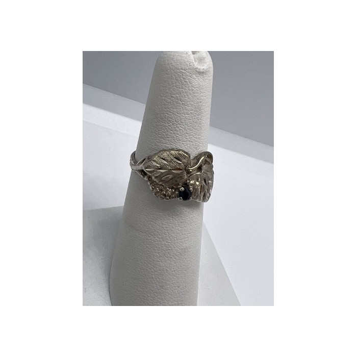 925 Sterling Silver Sapphire Ring Size 4.5