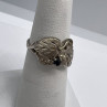 925 Sterling Silver Sapphire Ring Size 4.5