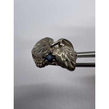 925 Sterling Silver Sapphire Ring Size 4.5