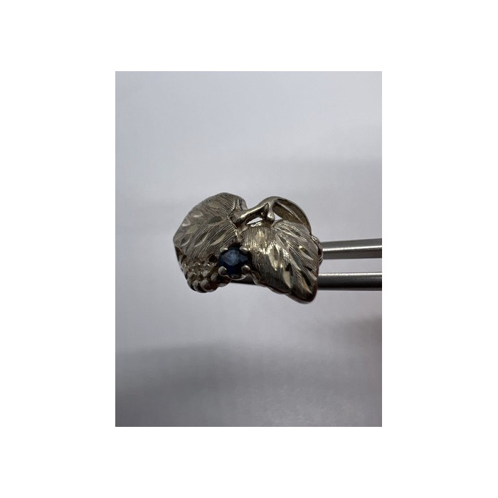 925 Sterling Silver Sapphire Ring Size 4.5