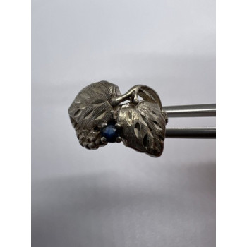 925 Sterling Silver Sapphire Ring Size 4.5