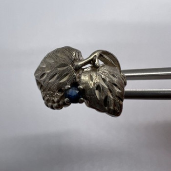925 Sterling Silver Sapphire Ring Size 4.5