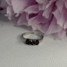 925 Sterling Silver Garnet Ring Size 8