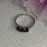 925 Sterling Silver Garnet Ring Size 8