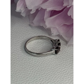 925 Sterling Silver Garnet Ring Size 8