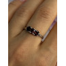 925 Sterling Silver Garnet Ring Size 8