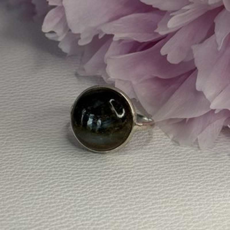 Vintage 925 Sterling Silver Labradorite Ring Size 7