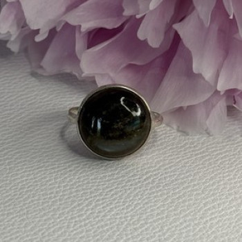 Vintage 925 Sterling Silver Labradorite Ring Size 7
