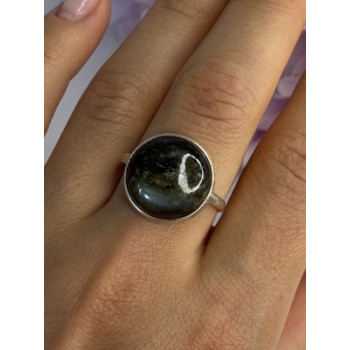 Vintage 925 Sterling Silver Labradorite Ring Size 7