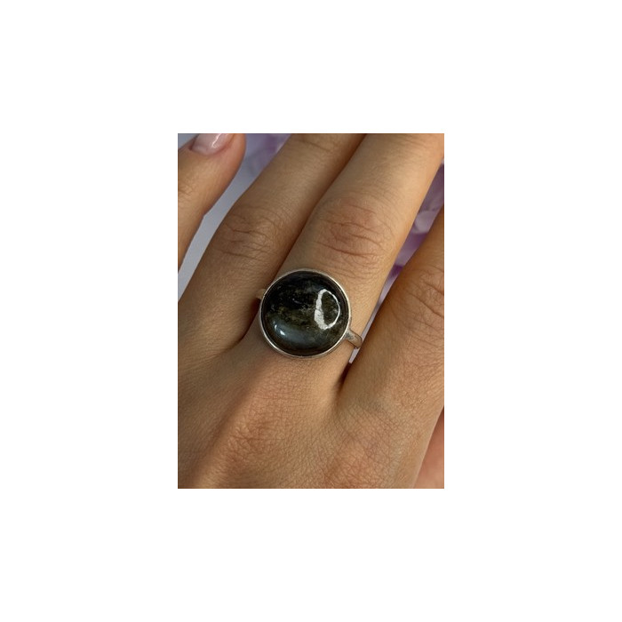 Vintage 925 Sterling Silver Labradorite Ring Size 7