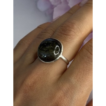 Vintage 925 Sterling Silver Labradorite Ring Size 7