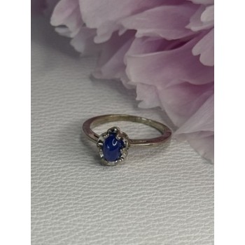 925 Sterling Silver Star Sapphire Ring Size 6.5