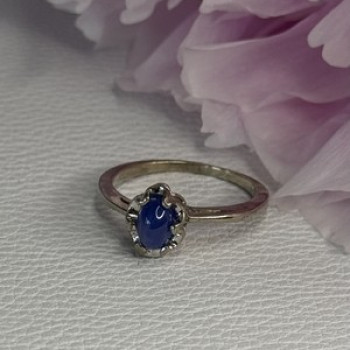 925 Sterling Silver Star Sapphire Ring Size 6.5