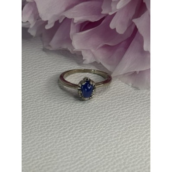 925 Sterling Silver Star Sapphire Ring Size 6.5