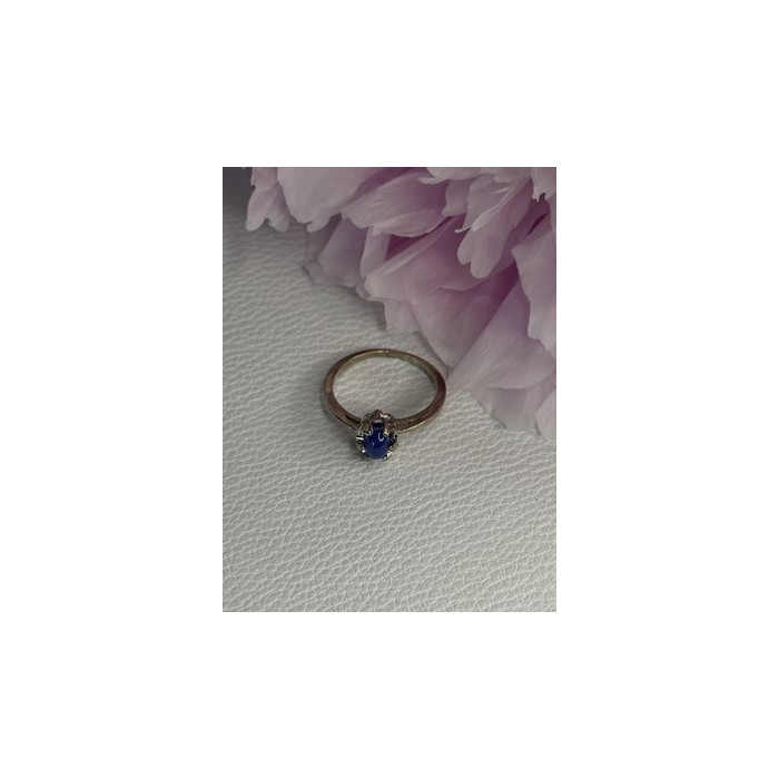 925 Sterling Silver Star Sapphire Ring Size 6.5