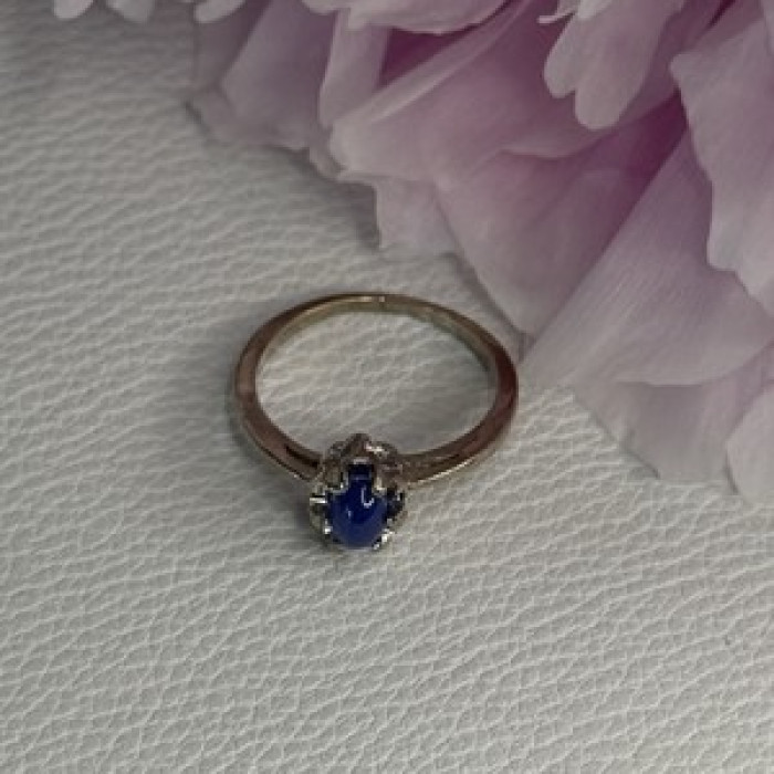 925 Sterling Silver Star Sapphire Ring Size 6.5