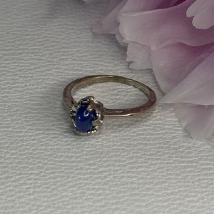 925 Sterling Silver Star Sapphire Ring Size 6.5