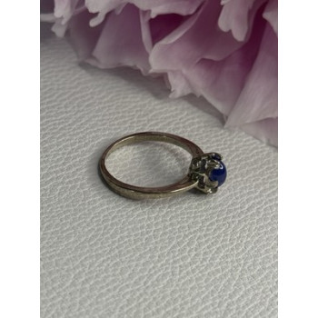 925 Sterling Silver Star Sapphire Ring Size 6.5