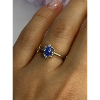 925 Sterling Silver Star Sapphire Ring Size 6.5