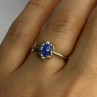 925 Sterling Silver Star Sapphire Ring Size 6.5