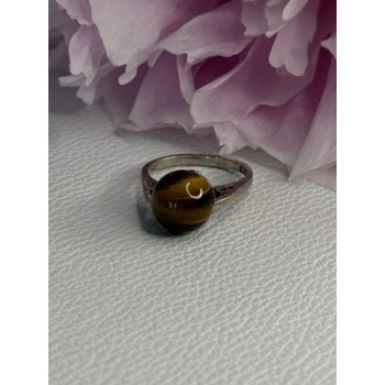 925 Sterling Silver Tiger's Eye Ring Size 5