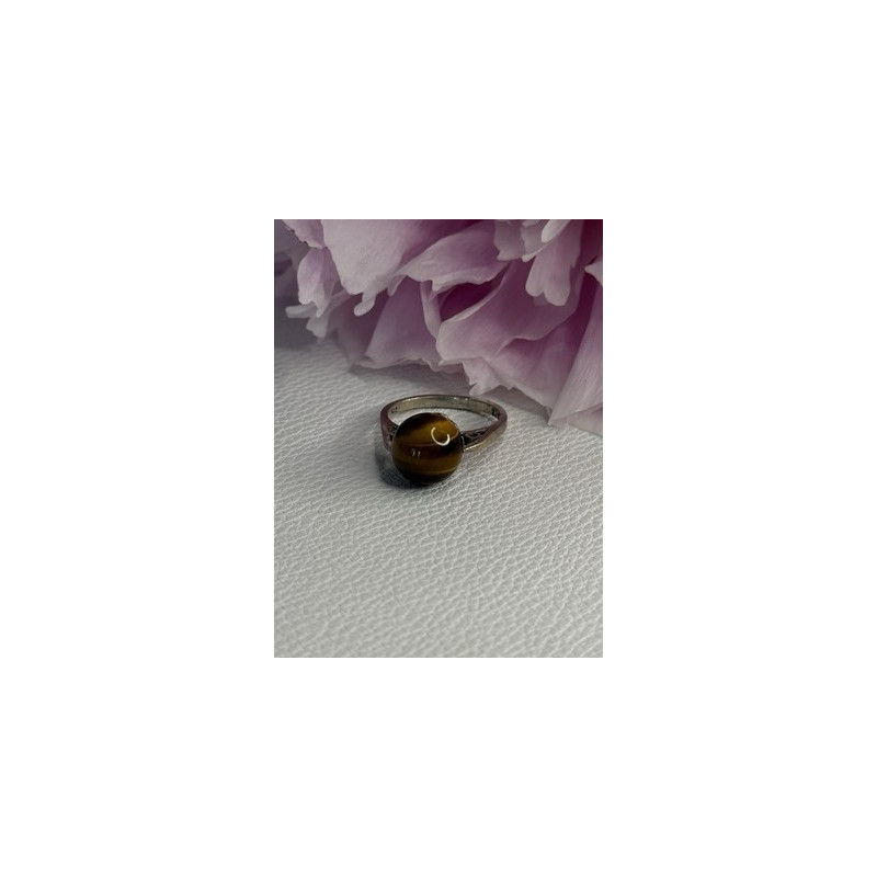 925 Sterling Silver Tiger's Eye Ring Size 5