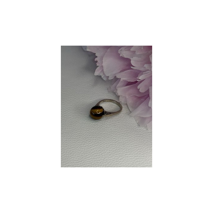 925 Sterling Silver Tiger's Eye Ring Size 5