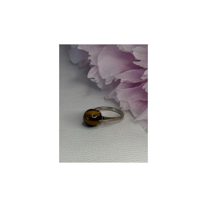 925 Sterling Silver Tiger's Eye Ring Size 5