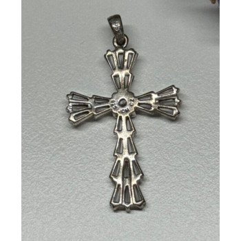 925 Sterling Silver CZ Cross