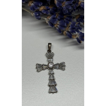 925 Sterling Silver CZ Cross
