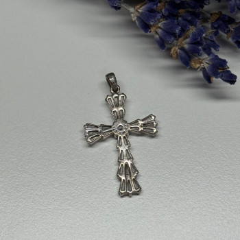 925 Sterling Silver CZ Cross