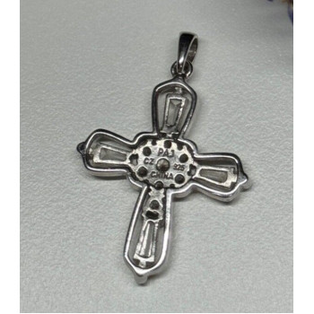 925 Sterling Silver CZ Cross