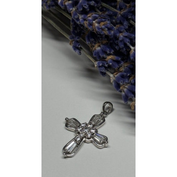 925 Sterling Silver CZ Cross