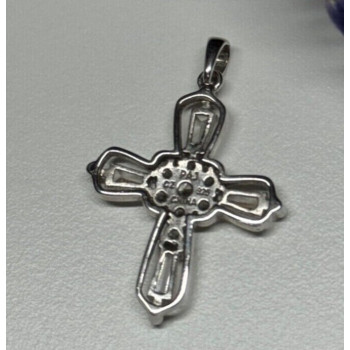 925 Sterling Silver CZ Cross