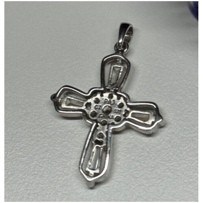 925 Sterling Silver CZ Cross