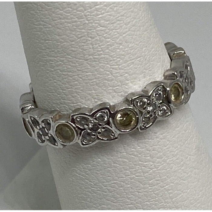 925 Sterling Silver CZ Ring Size 7