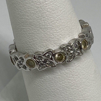 925 Sterling Silver CZ Ring Size 7