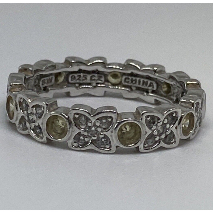 925 Sterling Silver CZ Ring Size 7